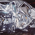 Mike Dean's car after the accident -- a second picture