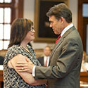 Tracy Sheets, here with Gov. Rick Perry, was awarded the Star of Texas Award in 2012