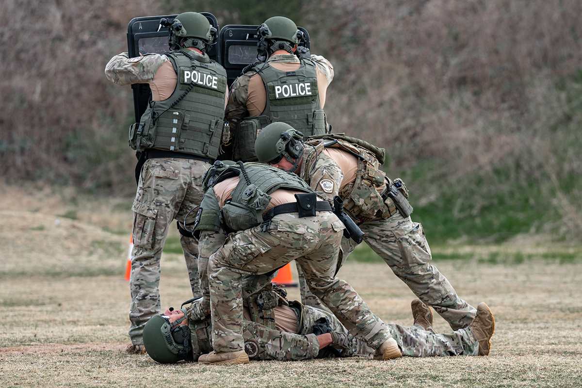 tactical response team in training